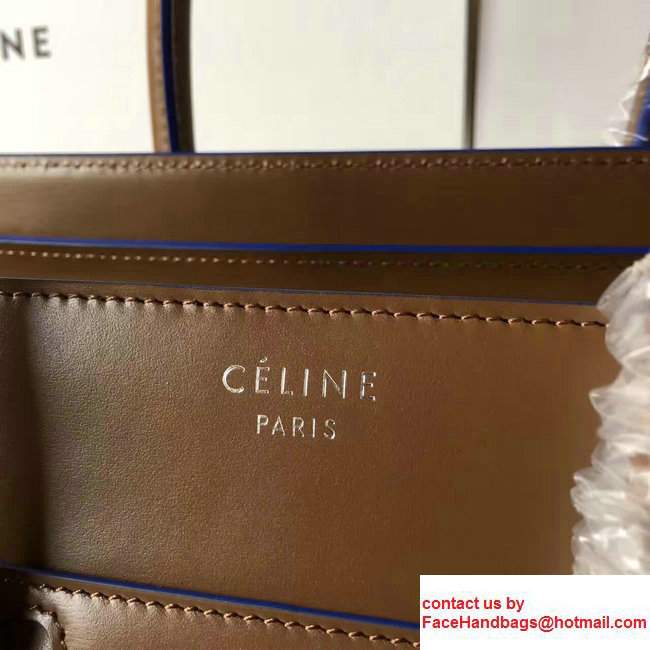 Celine Luggage Micro Tote Bag In Original Calfskin Smooth Leather Caramel