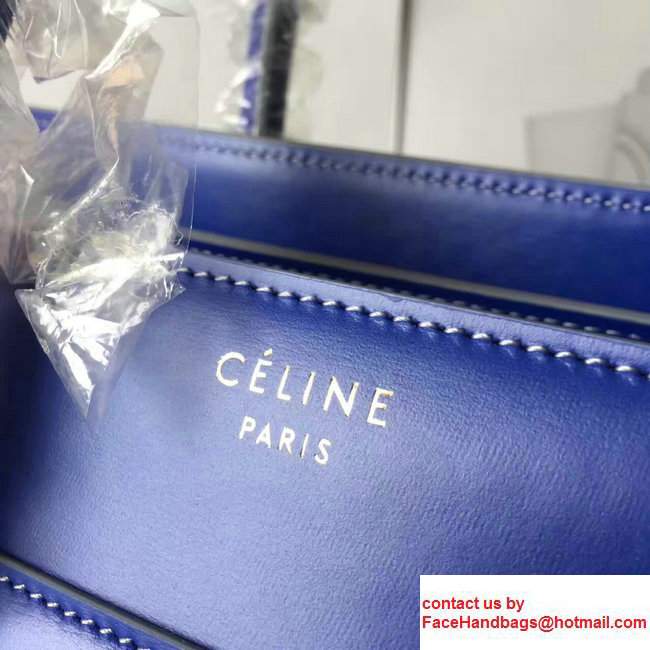 Celine Luggage Micro Tote Bag In Original Calfskin Smooth Leather Sapphire - Click Image to Close