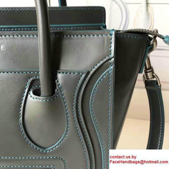 Celine Luggage Nano Tote Bag In Original Calfskin Leather Etoupe 2017 - Click Image to Close