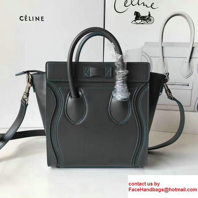 Celine Luggage Nano Tote Bag In Original Calfskin Leather Etoupe 2017