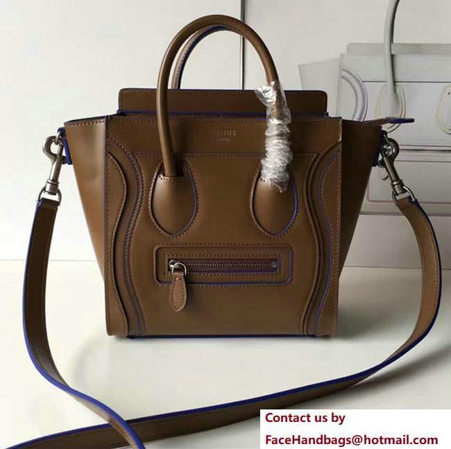 Celine Luggage Nano Tote Bag In Original Calfskin Smooth Leather Caramel - Click Image to Close