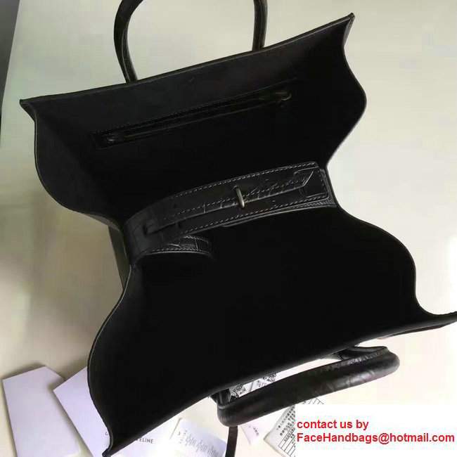 Celine Luggage Phantom Bag in Croco Pattern Black 2017 - Click Image to Close