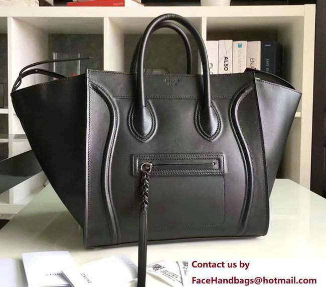Celine Luggage Phantom Bag in Original Smooth Leather Black 2017 - Click Image to Close