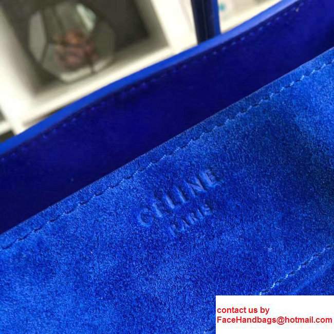 Celine Luggage Phantom Bag in Original Suede Leather Blue 2017 - Click Image to Close