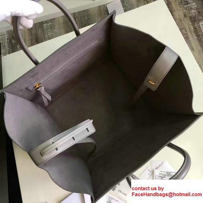 Celine Luggage Phantom Bag in Original Suede Leather Gray 2017 - Click Image to Close
