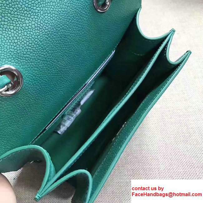 Chanel Clemence CalfskinFlap Bag A98646 Aquamarine 2017