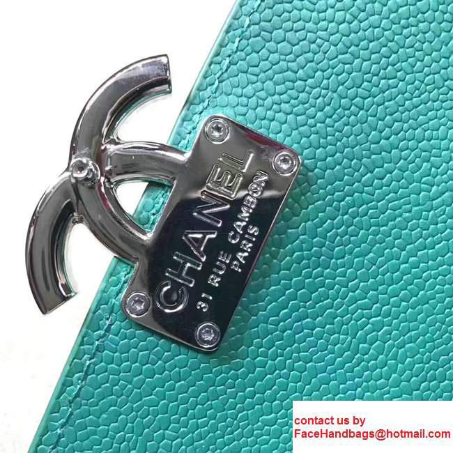 Chanel Clemence CalfskinFlap Bag A98646 Aquamarine 2017 - Click Image to Close
