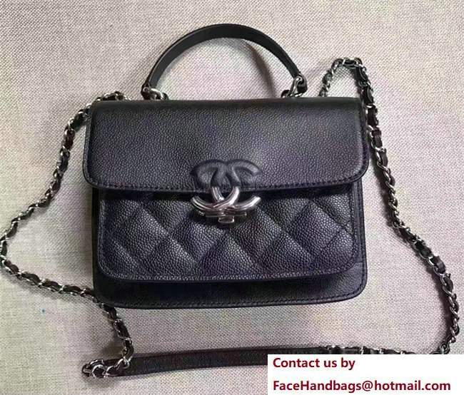 Chanel Clemence CalfskinFlap Bag A98646 Black 2017 - Click Image to Close