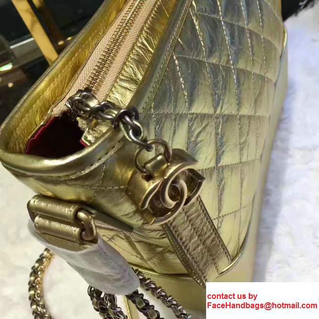 Chanel Gabrielle Medium Hobo Bag A91810 Gold 2017 - Click Image to Close