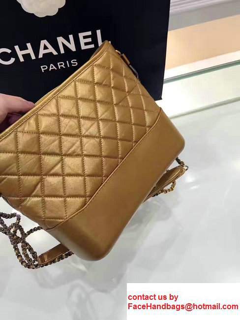 Chanel Gabrielle Medium Hobo Bag A91810 Metal Gold 2017 - Click Image to Close