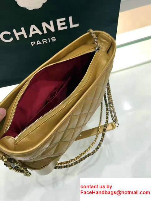 Chanel Gabrielle Medium Hobo Bag A91810 Metal Gold 2017