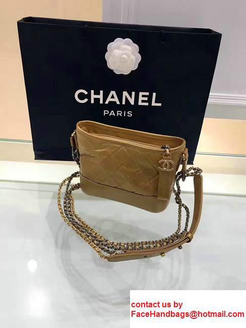 Chanel Gabrielle Small Hobo Bag A91810 Metal Gold 2017