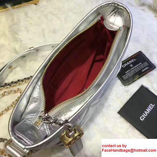 Chanel Gabrielle Small Hobo Bag A91810 Sliver 2017 - Click Image to Close