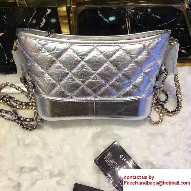 Chanel Gabrielle Small Hobo Bag A91810 Sliver 2017