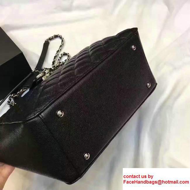Chanel Grained Calfskin Small Shopping Bag Black A98664 2017
