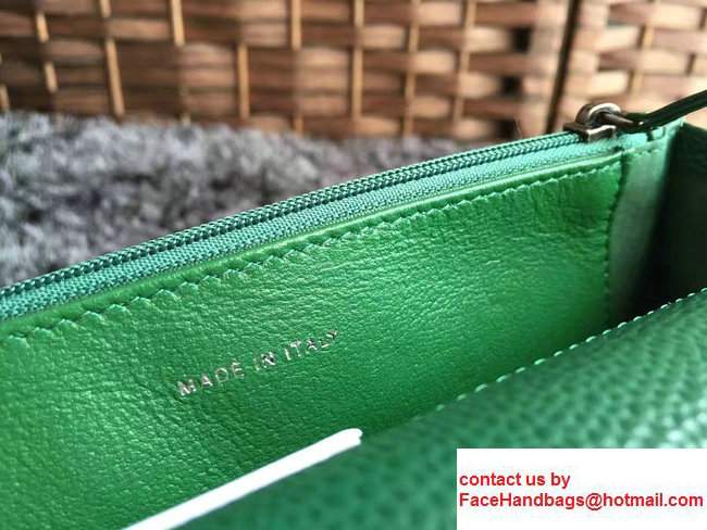 Chanel Grained Metal Wallet On Chain WOC Bag A80982 Green 2017