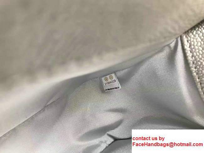 Chanel Medium Boy Flap Shoulder Bag in Lambskin Leather New Color Sliver - Click Image to Close