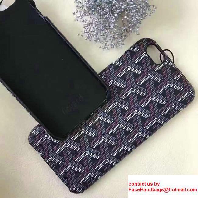 Goyard Iphone Cover Case Black/Purple