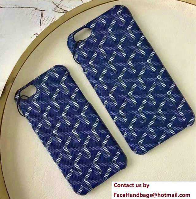 Goyard Iphone Cover Case Blue - Click Image to Close