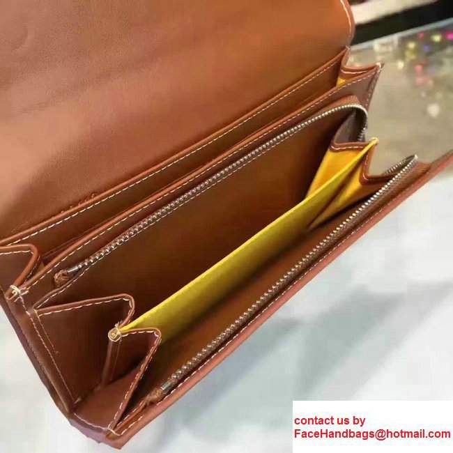Goyard Long Flap Wallet Black/Brown