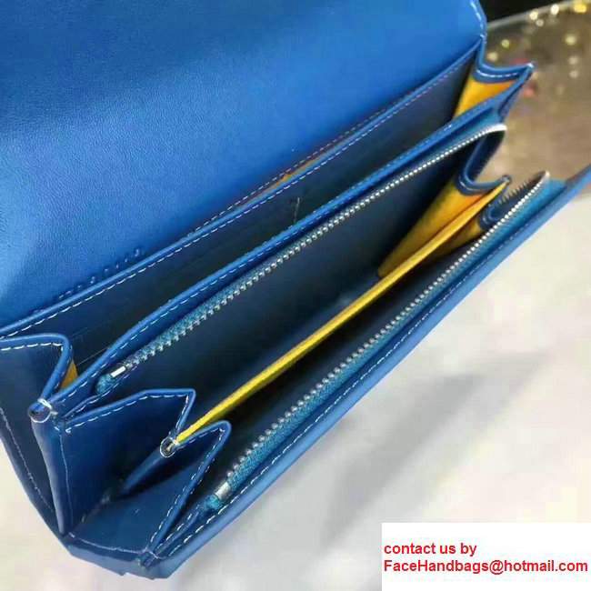 Goyard Long Flap Wallet Blue