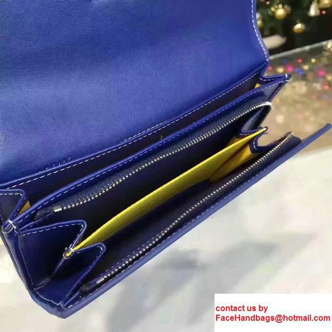 Goyard Long Flap Wallet Dark Blue - Click Image to Close