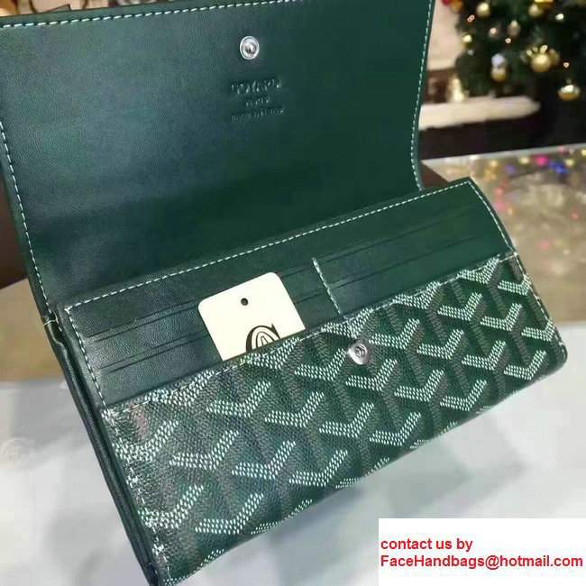 Goyard Long Flap Wallet Green