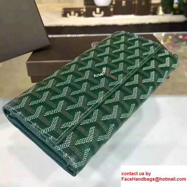 Goyard Long Flap Wallet Green - Click Image to Close