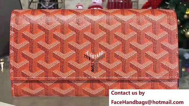 Goyard Long Flap Wallet Orange - Click Image to Close