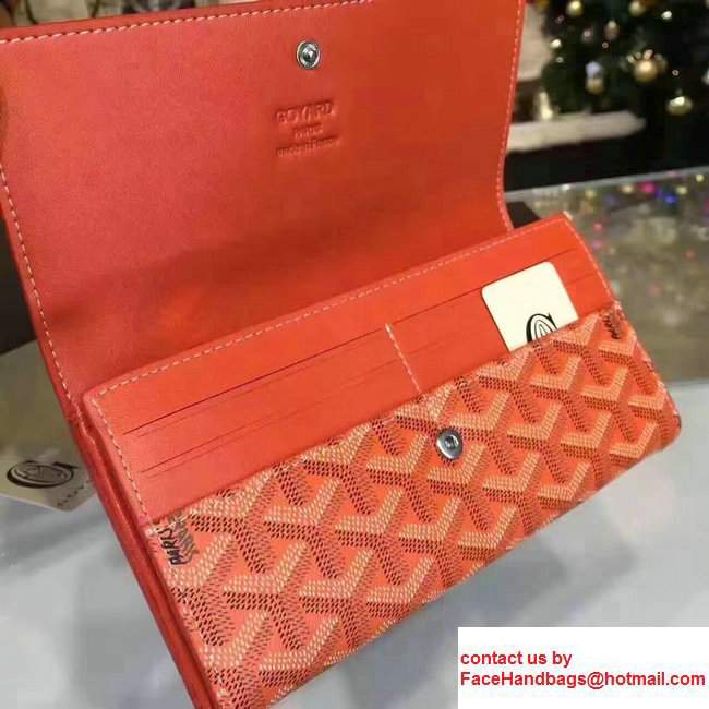Goyard Long Flap Wallet Orange