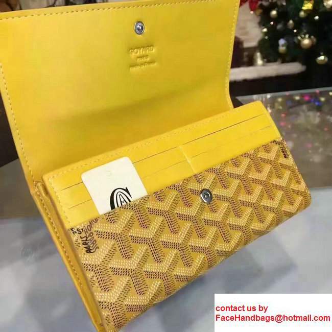 Goyard Long Flap Wallet Yellow
