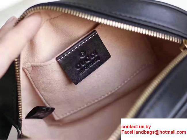 Guuci GG Marmont Matelasse Leather Belt Bag 476437 Black 2017 - Click Image to Close