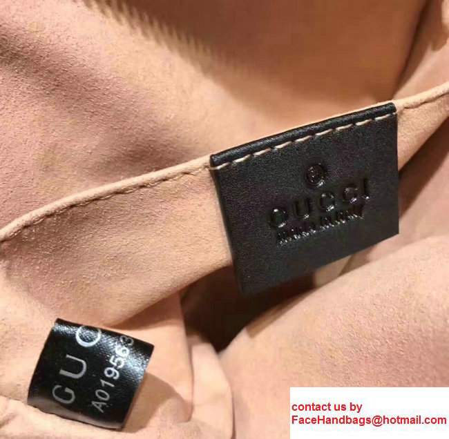 Guuci GG Marmont Matelasse Leather Belt Bag 476437 Black/White 2017