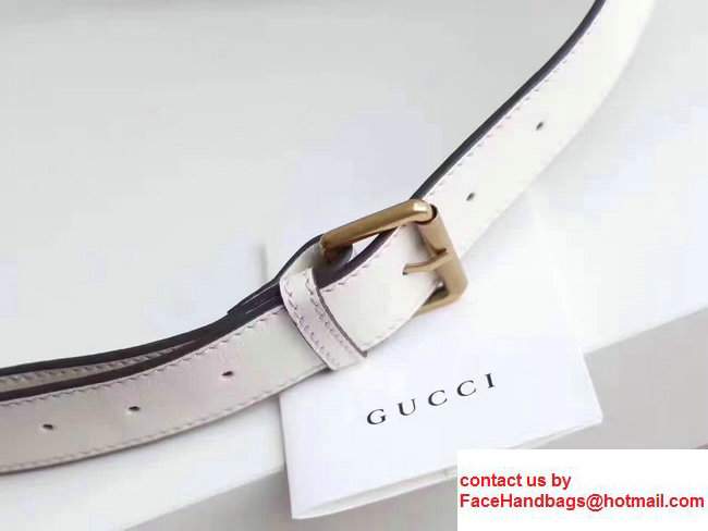 Guuci GG Marmont Matelasse Leather Belt Bag 476437 White 2017 - Click Image to Close