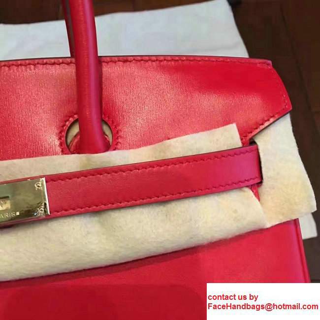 Hermes Birkin 30/35 Bag in Original Box Leather Bag Red - Click Image to Close