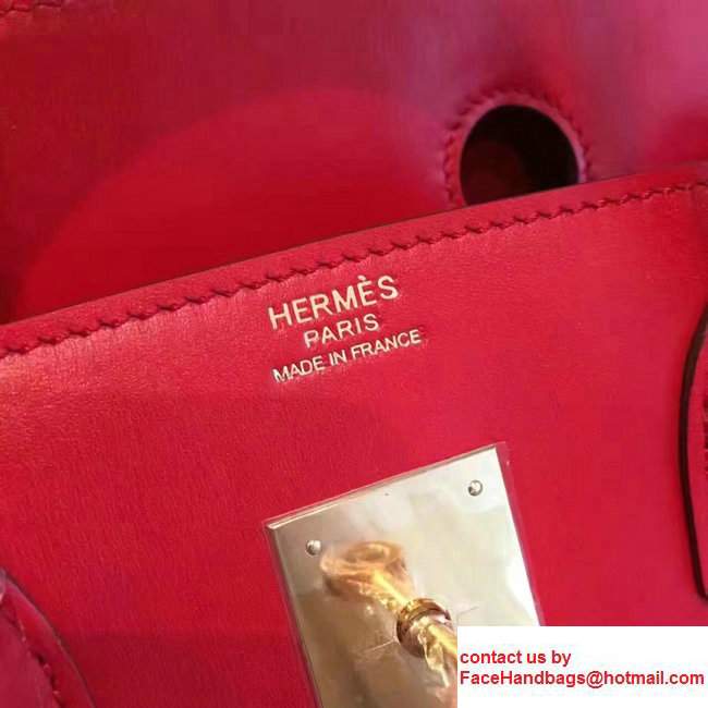 Hermes Birkin 30/35 Bag in Original Box Leather Bag Red - Click Image to Close