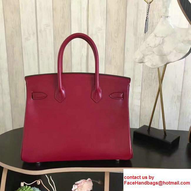 Hermes Birkin 30/35 Bag in Original Box Leather Bag burgundy