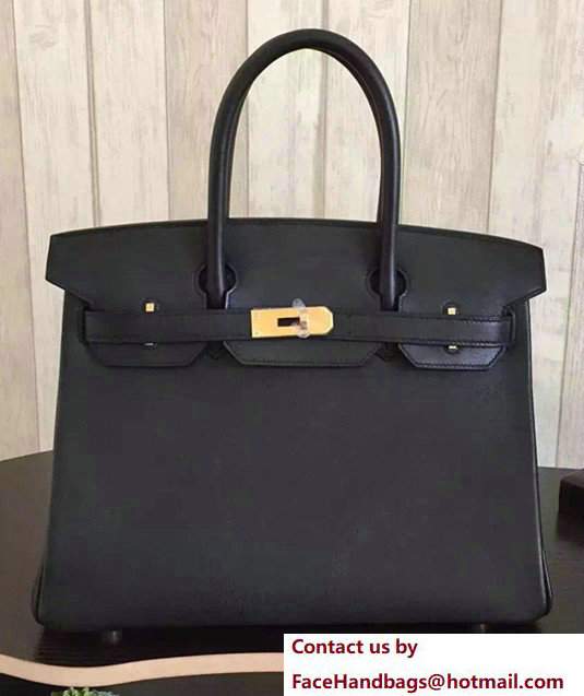 Hermes Birkin 30/35 Bag in Original Swift Leather Bag Black - Click Image to Close