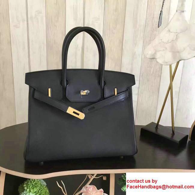 Hermes Birkin 30/35 Bag in Original Swift Leather Bag Black