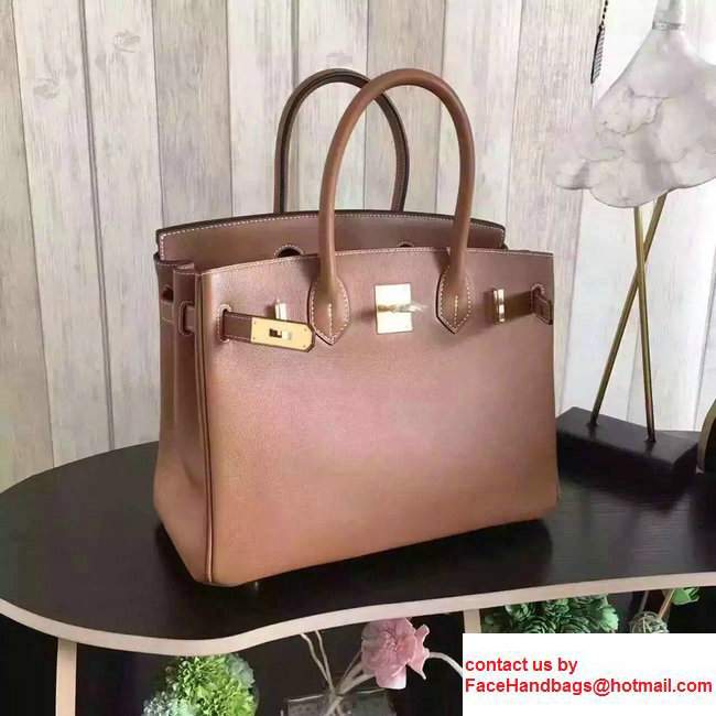 Hermes Birkin 30/35 Bag in Original Swift Leather Bag Brown - Click Image to Close