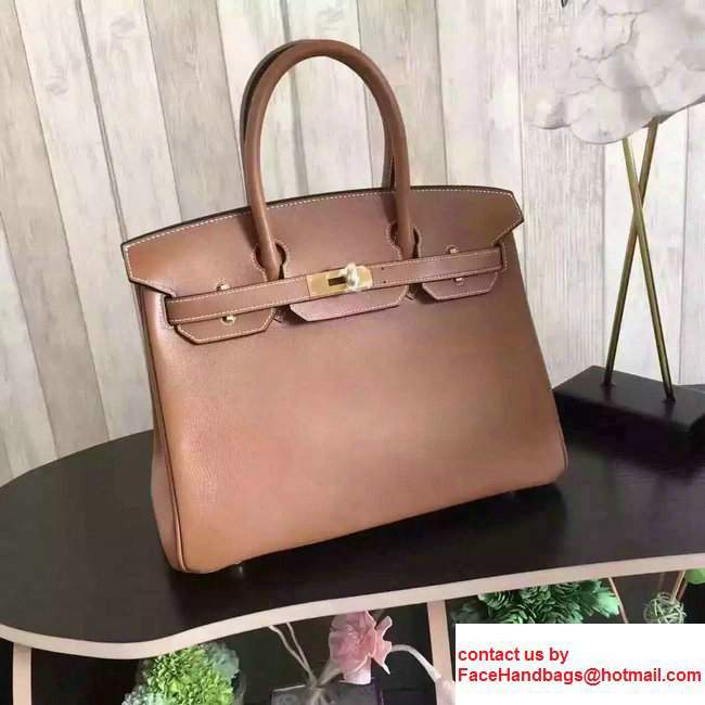 Hermes Birkin 30/35 Bag in Original Swift Leather Bag Brown