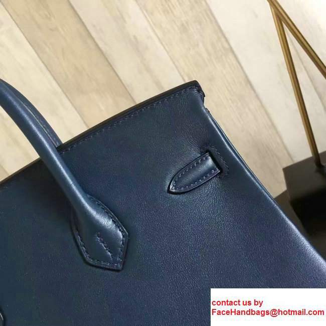 Hermes Birkin 30/35 Bag in Original Swift Leather Bag Dark Blue