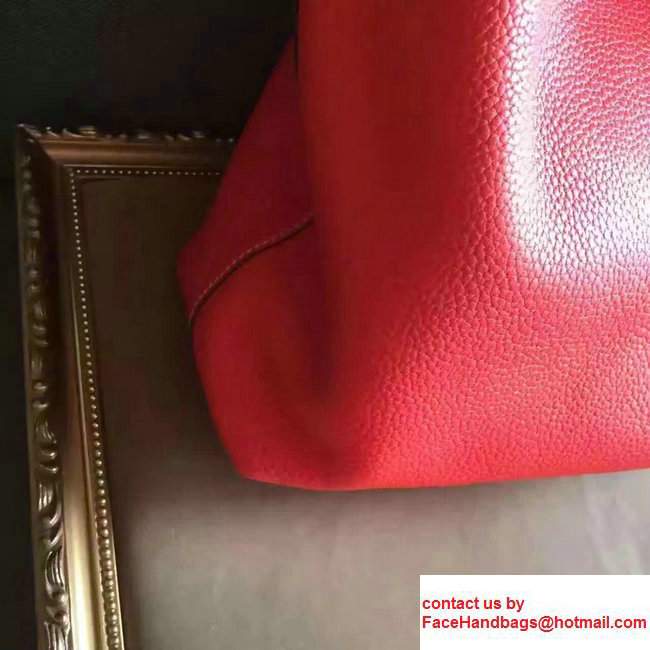 Hermes Double Sens Shopping Tote Bag In Original Togo Leather Pink/Red - Click Image to Close
