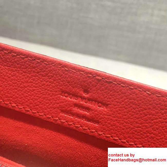 Louis Vuitton Cowhide Leather Monogram Empreinte Very One Handle M42904 Red 2017 - Click Image to Close