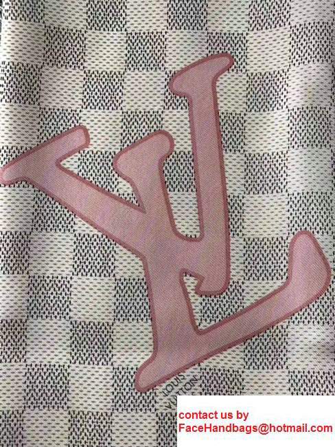 Louis Vuitton Damier Azur Monogram Print Scarf 2017