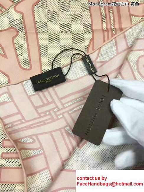 Louis Vuitton Damier Azur Monogram Print Square 2017 - Click Image to Close