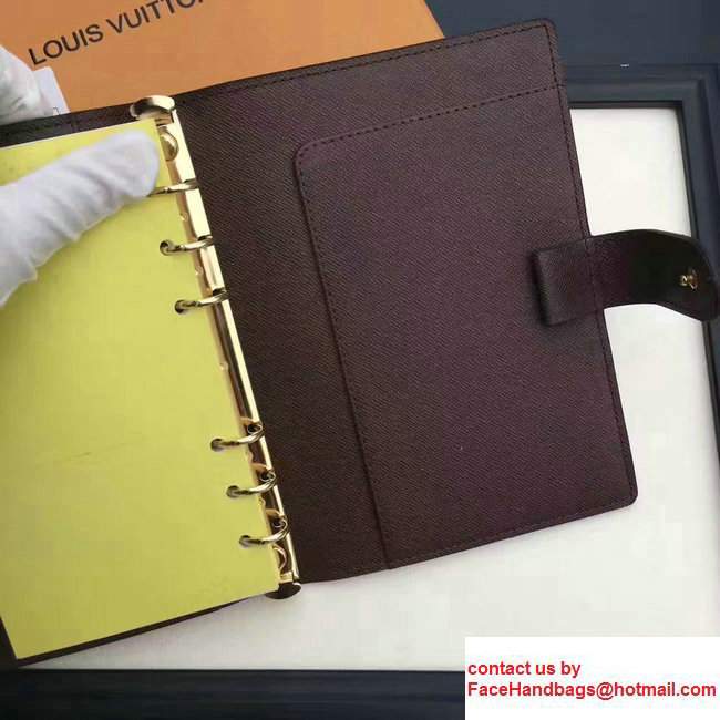 Louis Vuitton Damier Ebene Canvas Medium Ring Agenda Cover R20240 - Click Image to Close