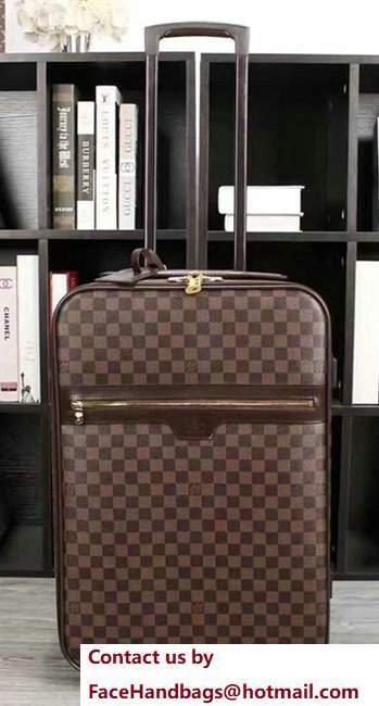Louis Vuitton Damier Ebene Canvas With Front Zip Pockets Travel Luggage