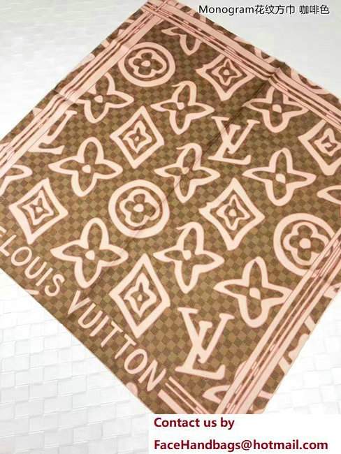 Louis Vuitton Damier Ebene Monogram Print Square 2017 - Click Image to Close
