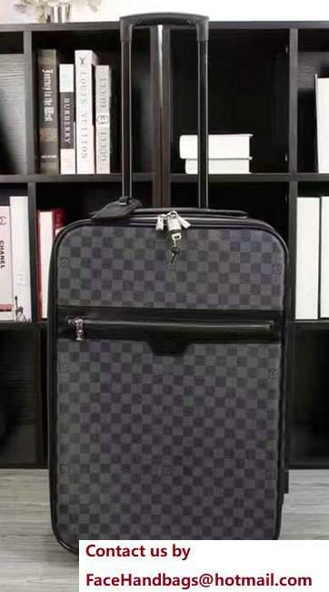 Louis Vuitton Damier Graphite Canvas With Front Zip Pockets Travel Luggage
